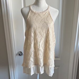 Shyanne Cream Lace Tank Top